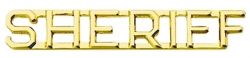 SHERIFF Collar Brass - 1/4" TALL - SOLD in PAIRS.